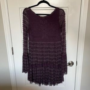 Free People Purple Crochet Dress